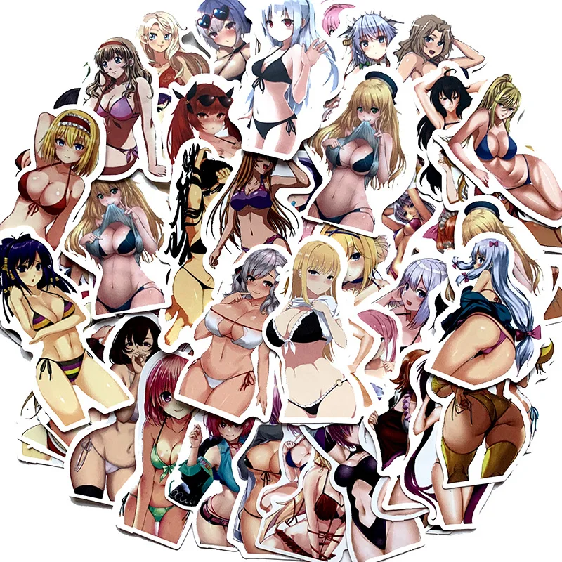 10/30/50/100PCS Anime Sexy Girls Adult Sticker For Waterproof Decal Laptop Motorcycle Luggage Snowboard Fridge Phone Car Sticker