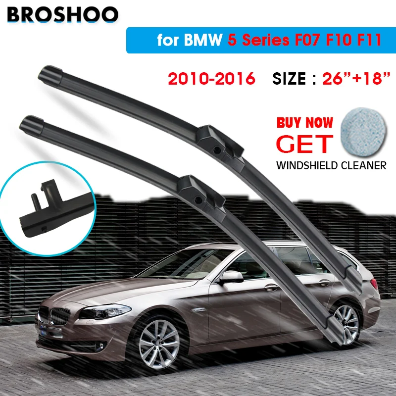 

Car Wiper BladeFor BMW 5 Series F07 F10 F11 26"+18" 2010-2016 Auto Windscreen Windshield Wipers Blades Car Equipped Side Pin