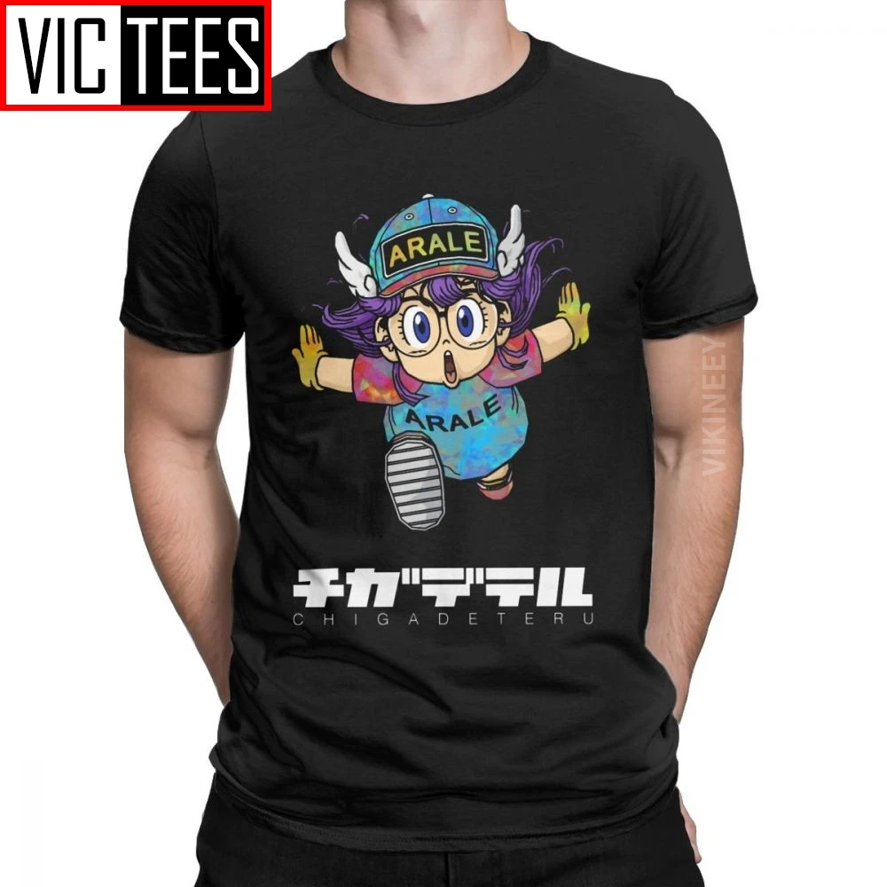 Men's Tshirt Arale Foil Vintage Pure Cotton Dr Slump Toriyama Anime Manga 90s Cute Robot 80s T Shirt