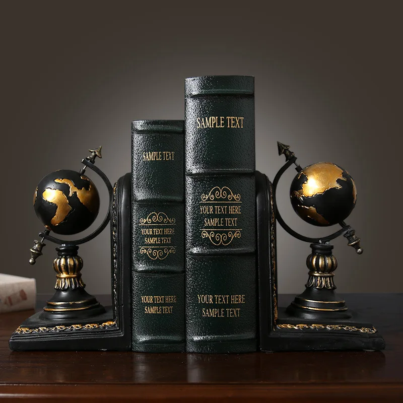 american-retro-globes-fermalibri-libri-fare-affidamento-su-studio-decorazioni-ornamenti-scaffali-organizzare-libri-arredamento-per-ufficio