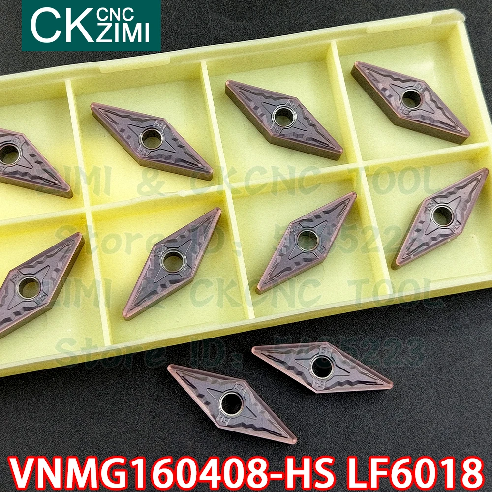 VNMG160408-HS LF6018 VNMG 160408 HS LF6018 كربيد إدراج الخارجية تحول إدراج أداة مخرطة معدنية باستخدام الحاسب الآلي أداة لالفولاذ المقاوم للصدأ