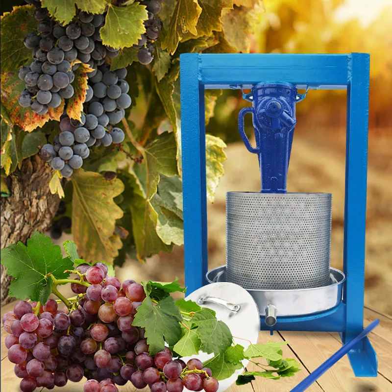 Household Manual Hydraulic Fruit Squeezer Stainless Steel Small Honey Grape Blueberry Mulberry Presser Juicer 8L/13L