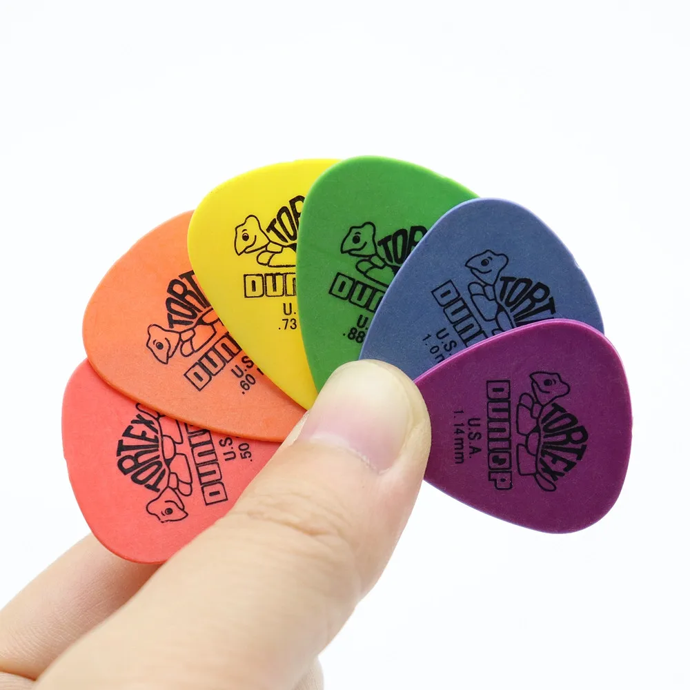 50pcs Dunlop Guitar Picks Electric Guitar Parts Picks Accessories 6 Kinds Thickness Picks