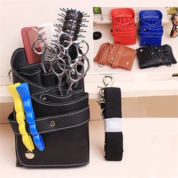 Hair Scissor Bag Clips Comb Case Hairdressing Barber Hair Scissor Holster Pouch Holder tool Salon Waist pack Belt PU Leather Bag