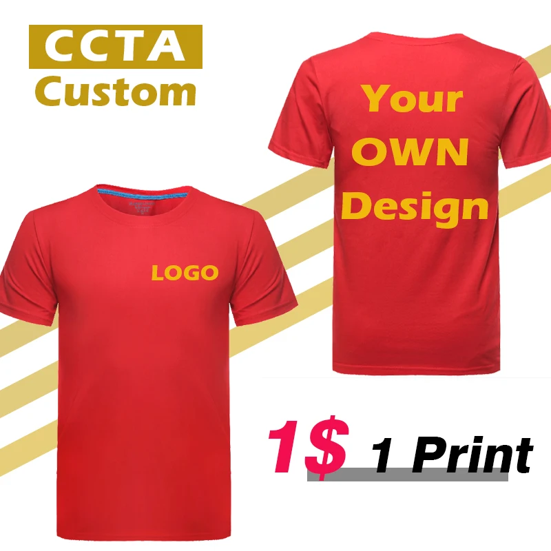 Custom T-Shirt Logo Embroidery Children\'s T-shirts Your OWN Design Picture Casual Men Summer Round Neck Tops DIY