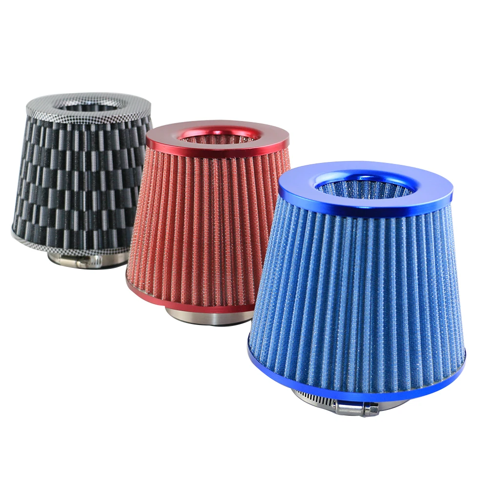 

1PCS Universal auto Engine air filter fhigh power sports car air filter 3 inch black red blue