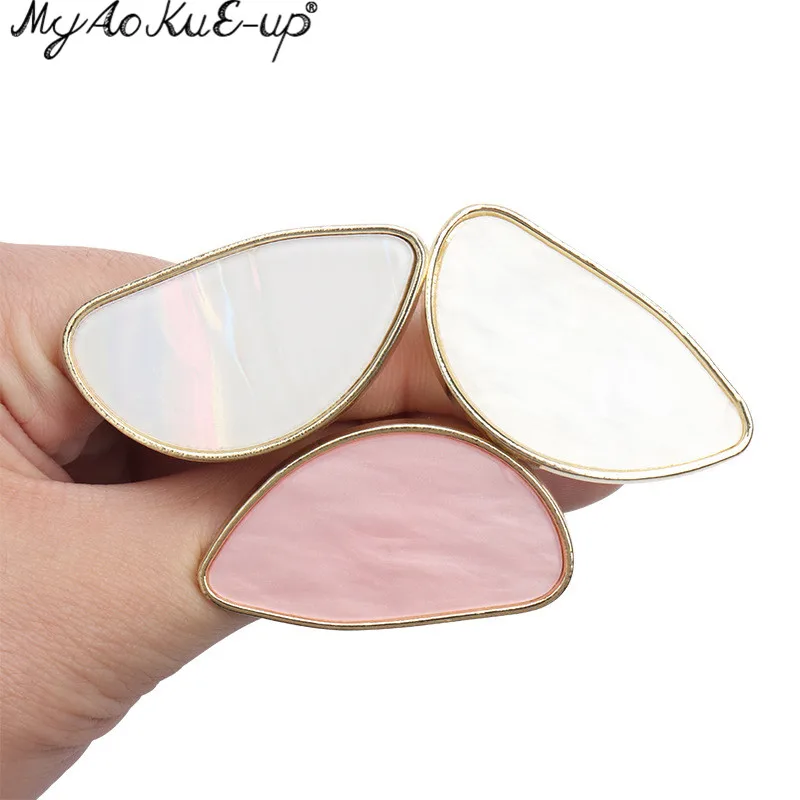 1 stücke Achat Harz Nail Art Palette Nagel Make-up Tablett Ring Nägel Lack Lagerung Veranstalter Palette Display steht Board Beauty Tools – Detail 2