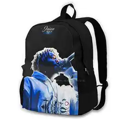 Juice Light Blue Heaven Pattern Design Bagpack School Bags Music Hiphop Rapper Light Blue Juice Wrld 999 Out Fit Single Cover