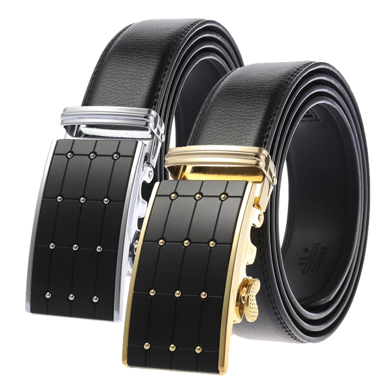 MEDYLA Men Tactical Belts For men Business Alloy Buckle ceinture homme Fashion Men's Automatic Buckle Leather Belt