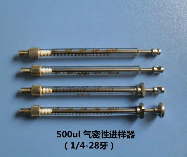 

0.5ml 500ul (1/4-28 Teeth) Airtight Sample Injector Micro Syringe Glass Syringe Needle Sampler