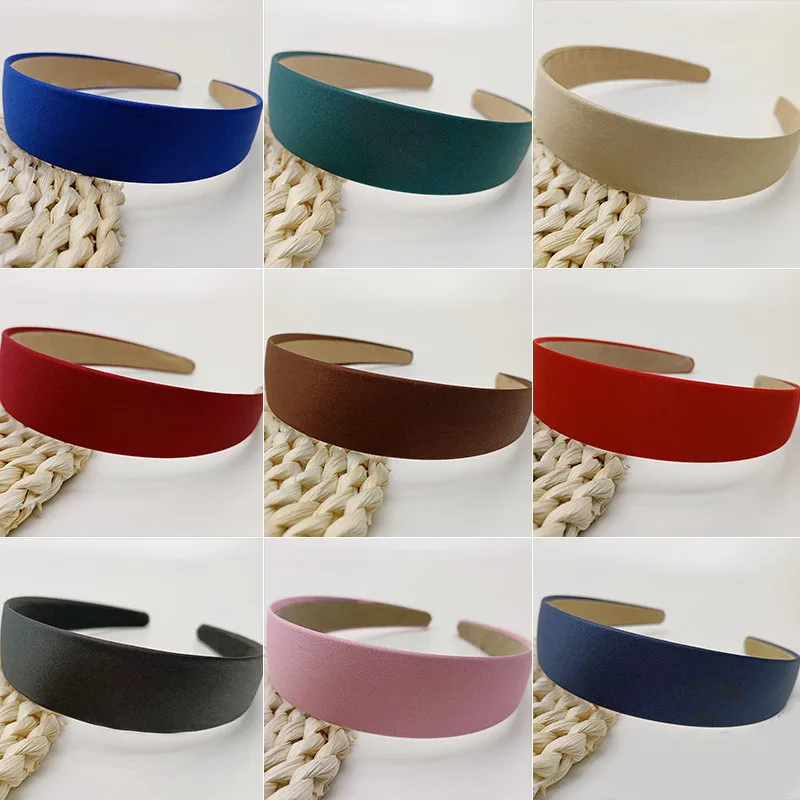 2022 10PCS Wide-Brimmed Solid Color Simple Ladies Headband  Velvet Fabric Hairband Wash Face Party Hair Accessories