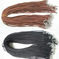 10 Pcs Black Brown Suede Leather String Necklace Cord 50cm Chain DIY Braided Handmade Beading Bracelet jewelry Making