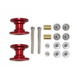 RFDTYGR  8Pcs (4sets) Double Aluminum Rollers(13-12mm) Self-made Parts Tamiya Mini 4WD Double Aluminum  Double-deck  Rollers