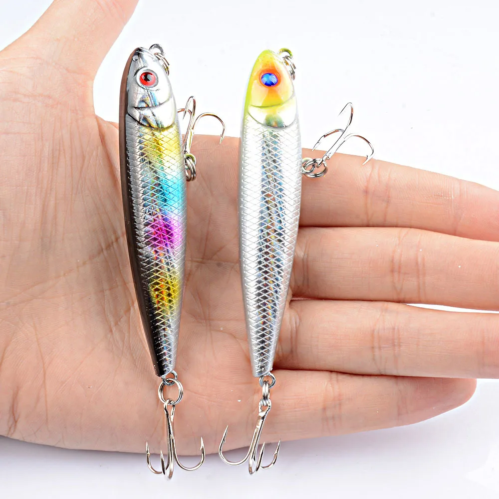 1Pcs 8cm 8.6g Pencil Fishing Lure 6#hooks Top water Dogs Hard Lures Baits Wobbler Artificial Hard Bait Fishing Tackle Pesca