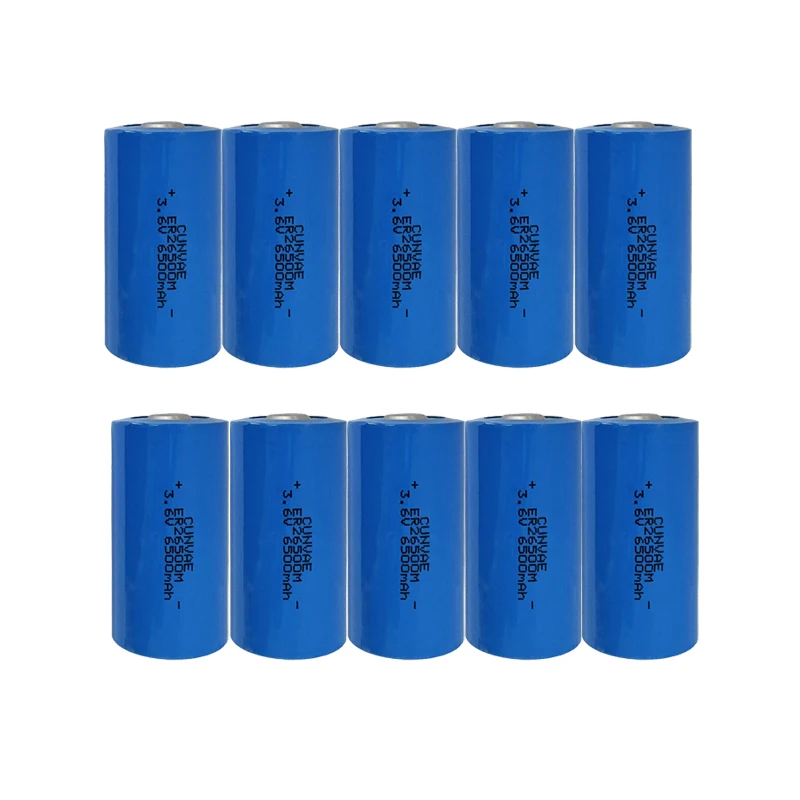 10PCS ER26500M ER26500 26500 3.6V C Size Lithium Batteria 6500mAh Li-SOCl2 Batteries Superior LR14 R14P C SIZE battery