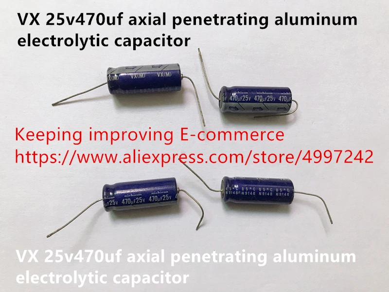 Original new 100% VX 25v470uf axial penetrating aluminum electrolytic capacitor (Inductor)