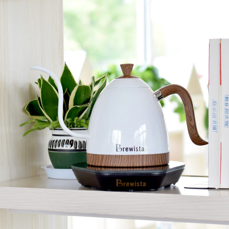 220VElectric Korean standard plug Brewista coffee pot Fine mouth brew coffee pot Pour Over Coffee Kettle Gooseneck Pot 600ml