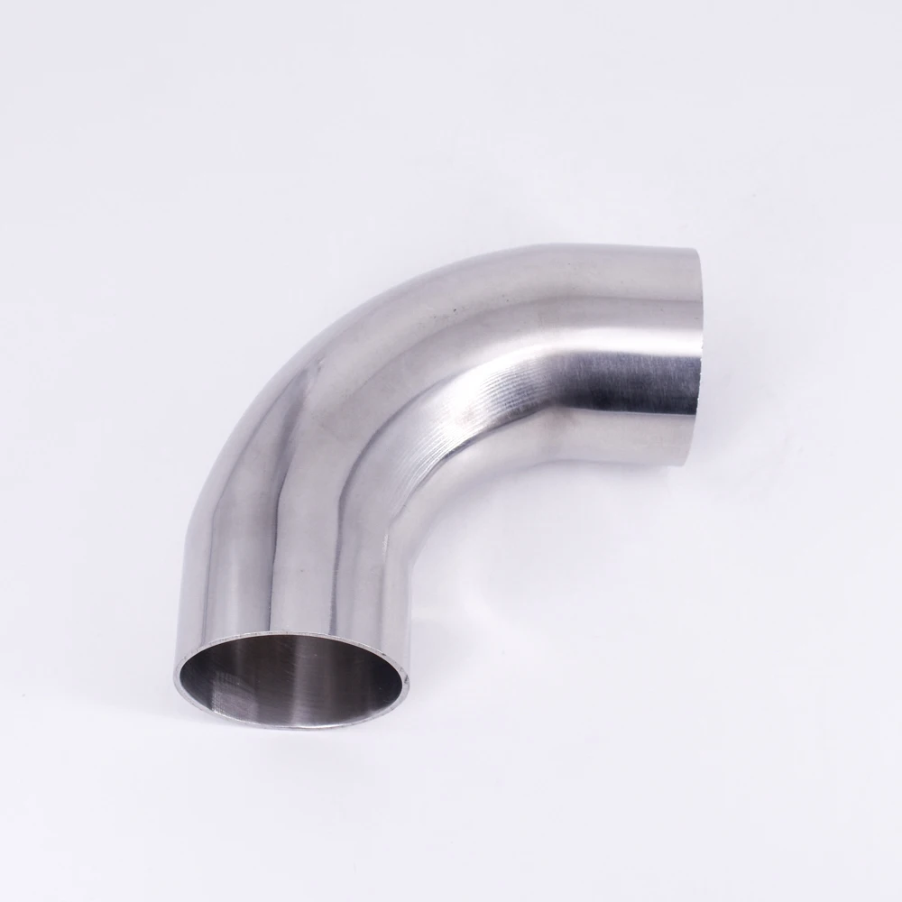 

57mm 2.25" OD lengthen 20mm SUS 304 Stainless Steel Sanitary Butt Weld 90 Deg Elbow Pipe Fitting Homebrew Beer