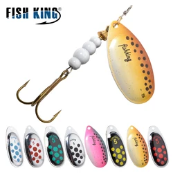 FISH KING-señuelo giratorio con anzuelos triples, 6 colores, 0 #-5 #, 35647-BR