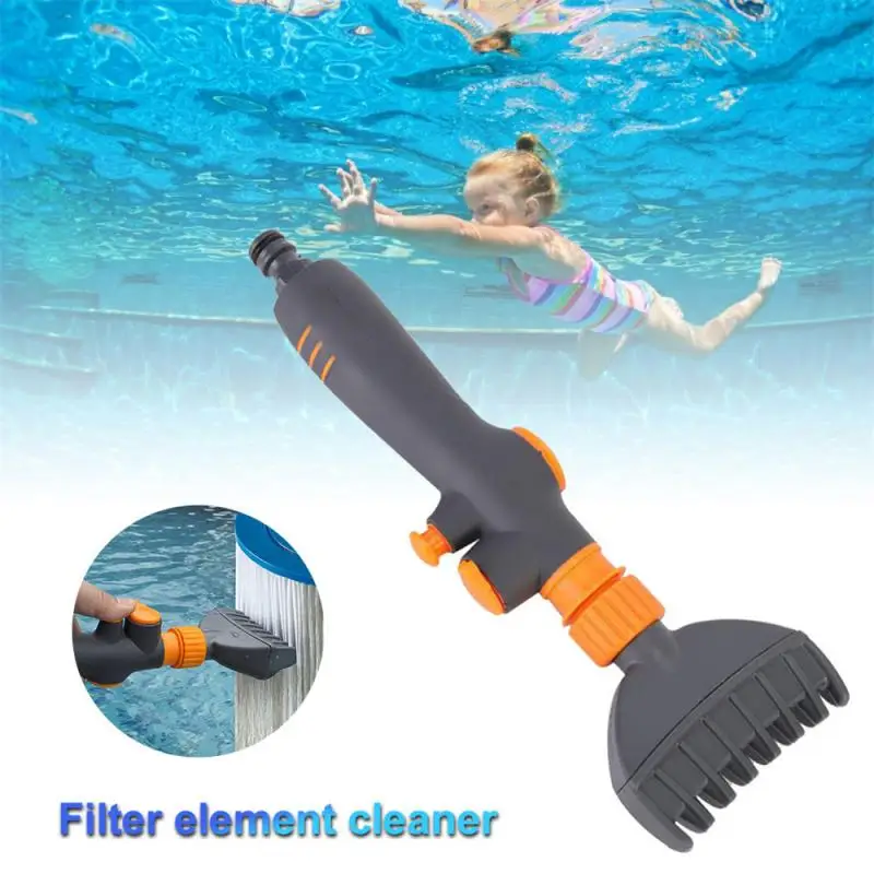 Swimming Pool Cleaning Brush Filter Jet Cleaner Hot Tub Handheld Cleaning Brush Bathtub Spa Water Filter Comb Flushing Tool