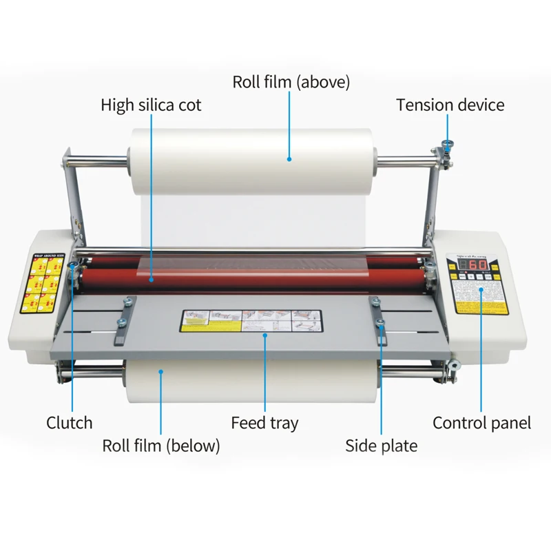 A3 Hot Cold roll laminating machine Four Rollers Laminator laminator High-end speed regulation thermal laminator 110V/220v 9350T