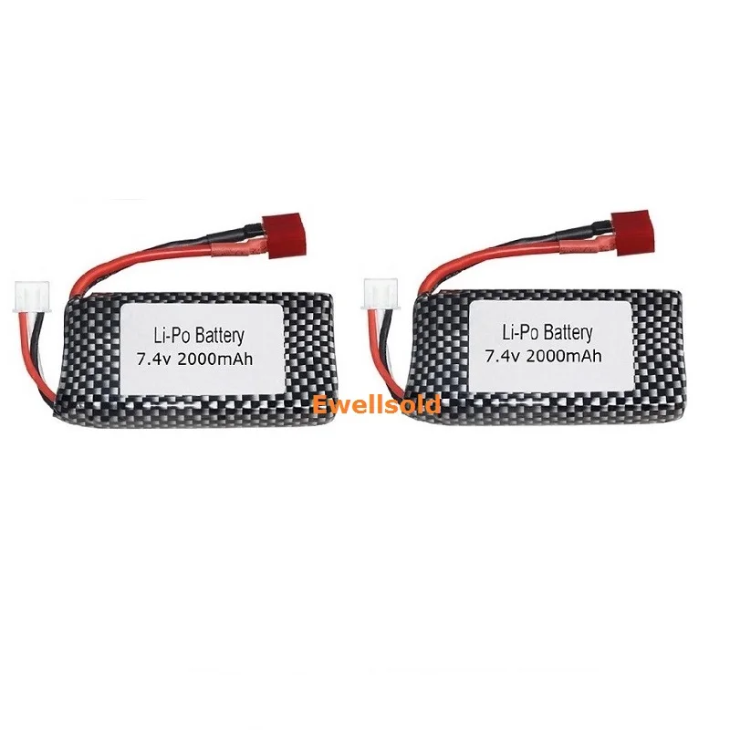 7.4V 2000mah Lipo Battery/USB charger For XINLEHONG 9125 Remote Control Cars Spare Parts XHL 9125 7.4V 1600MAH batteries