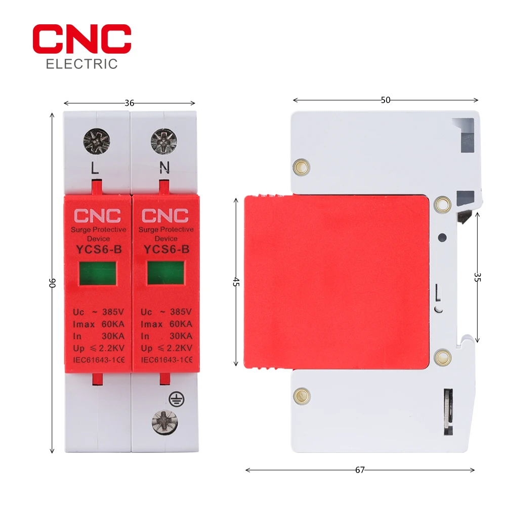 Dispositivo di protezione contro le sovratensioni CNC AC SPD 385V 2P dispositivo di protezione contro le sovratensioni per la casa dispositivo di