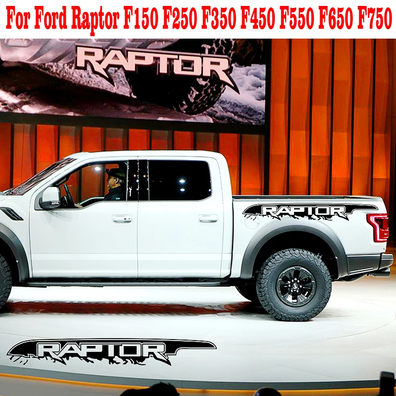 Car Sticker For Ford Raptor F150 F250 F350 F450 F550 F650 F750 Auto Door Waistline Side Stripe DIY Decal Car Tuning Accessories