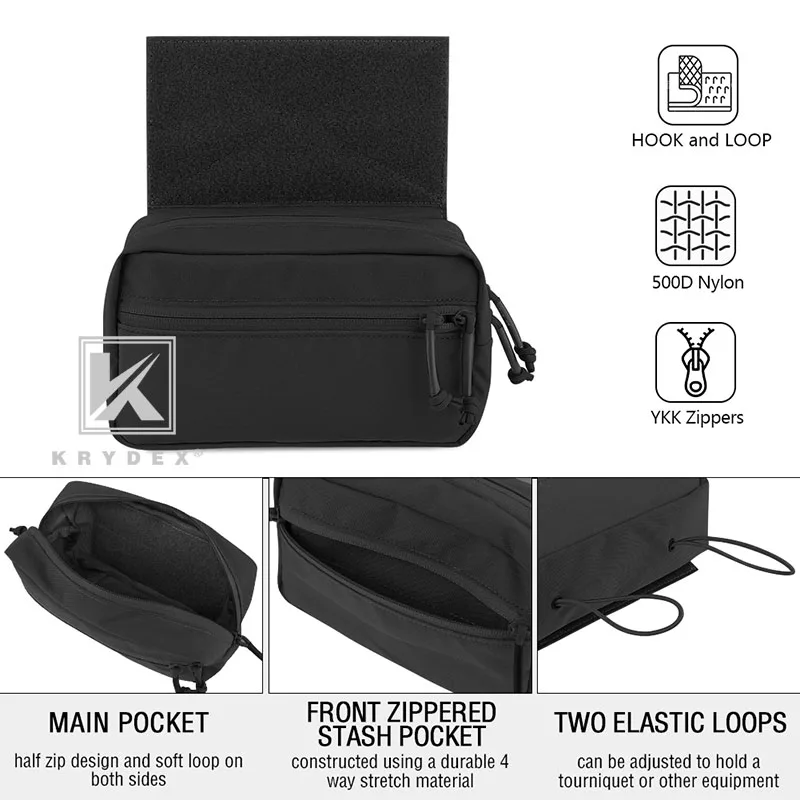 Imagem -02 - Krydex-bolsa Abdominal Bolsa Nylon Fanny Pack Sub Abdominal Carregando Acessórios para Mk3 Peito Rig Plate Carrier Spiritus Estilo