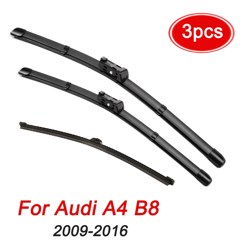 

MIDOON LHD RHD Wiper Front Rear Wiper Blades Set For Audi A4 B8 2009-2016 Windshield Windscreen Window 24"+20"+16"