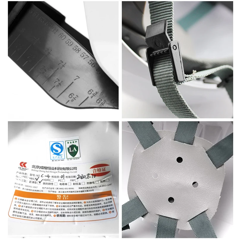 CK Tech.Customized Printing Available Construction Safety ABS Hard Cap Breathable Engineering Power Labor Protection Helmet
