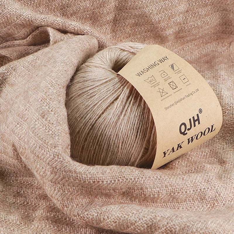 Undyed Natural  Organic Mongolian Yak Wool Yarn For Hand knitting Crochet DIY Soft For Fashion Garments Baby Clothes