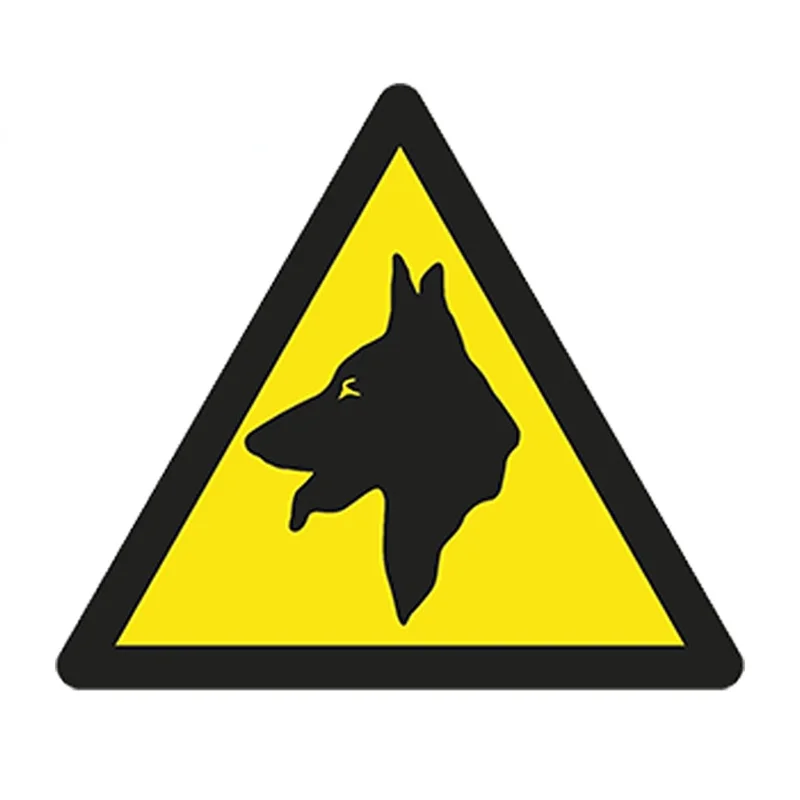 1 Pcs DANGER DOG Warning Car Sticker Caution for Laptop Fridge Bumper Tablet Waterproof Car Accessories 13cm*13cm