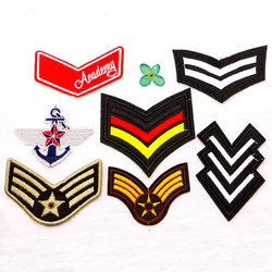 Anchor Star Military Rank spallettes Totem Icon ricamo Applique patch per abbigliamento ferro fai da te su badge sullo zaino