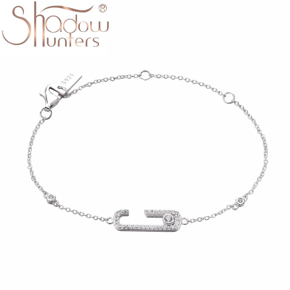 SHADOWHUNTERS Original 925 Sterling Silver Move Stone Bracelets With Clear CZ For Women France Brand Jewelry Making Hot Sale