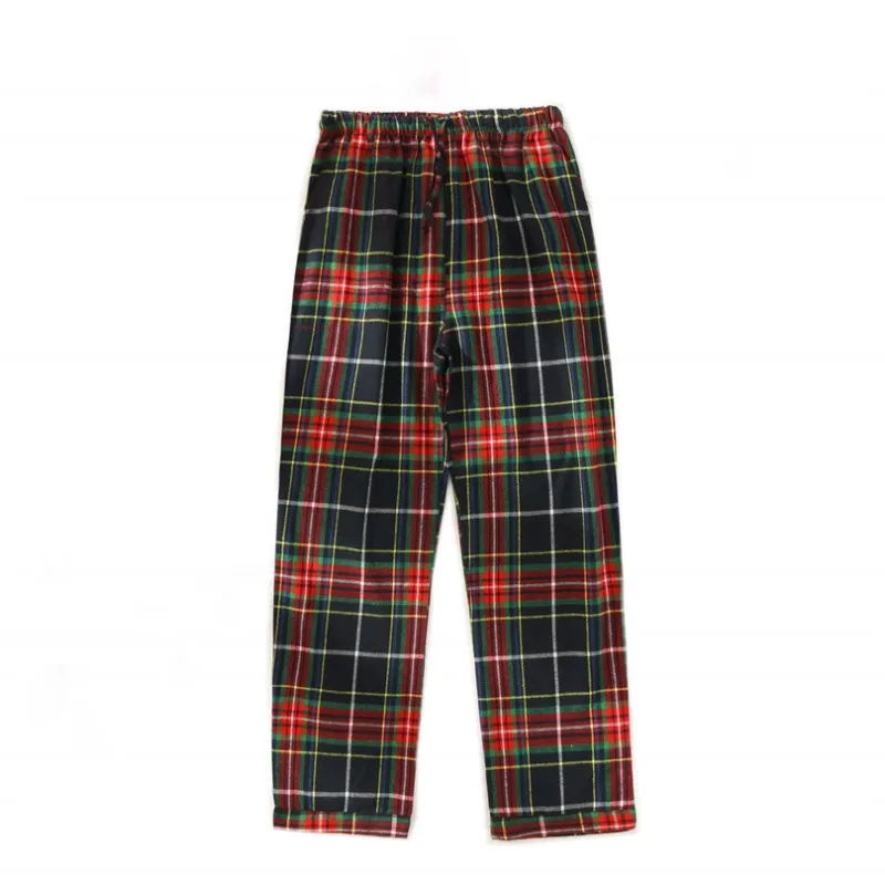Autumn Winter Sleeping Pants Women\'s 100% Cotton Flannel Long Trousers Home Loungewear Pajama Pants Plaid Design Pyjama Femme