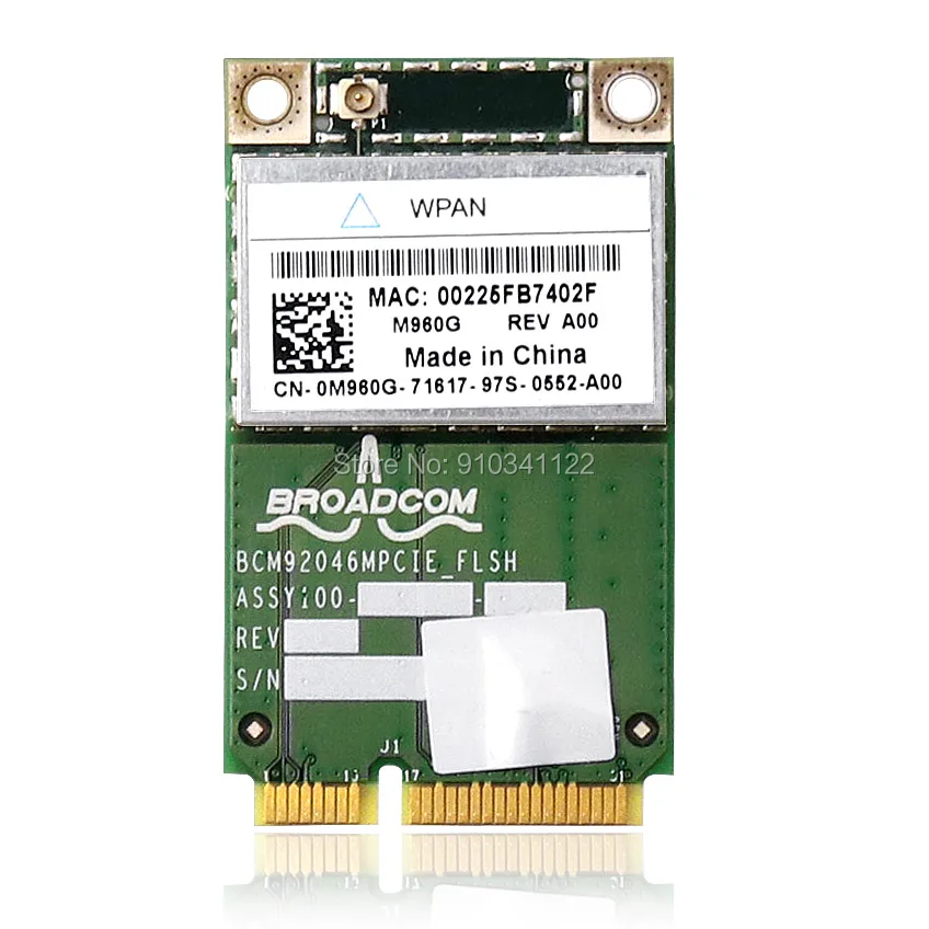 

Wireless Bluetooth 2.1 Card Module 0P560G 0P560G BCM92046 MPCIE 370 latitude for Dell E6400 E6500 E5500 M2400 M4400 E6400 1435