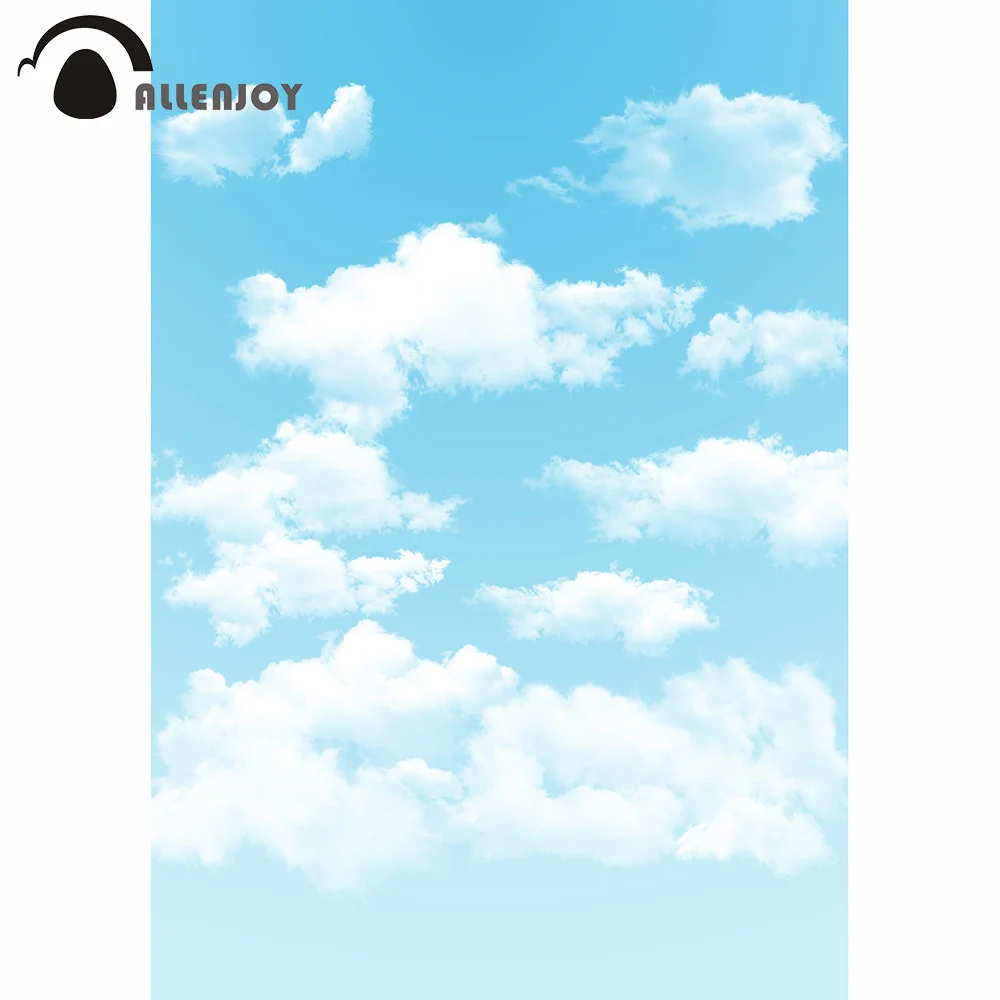 

Allenjoy Photography Backdrop cartoon blue sky white cloud newborn baby background props photocall photobooth Photo studio