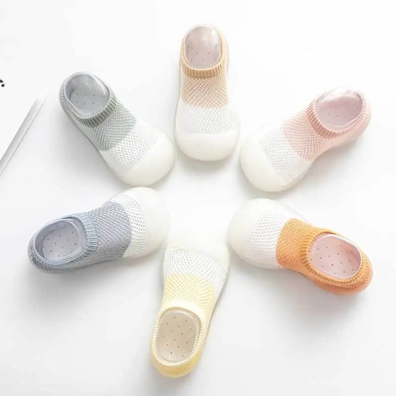 Spring and Summer Floor Socks Baby Toddler Socks Baby Shoes and Socks Thin Anti-Slip Soft Bottom Summer Cotton Floor Shoes