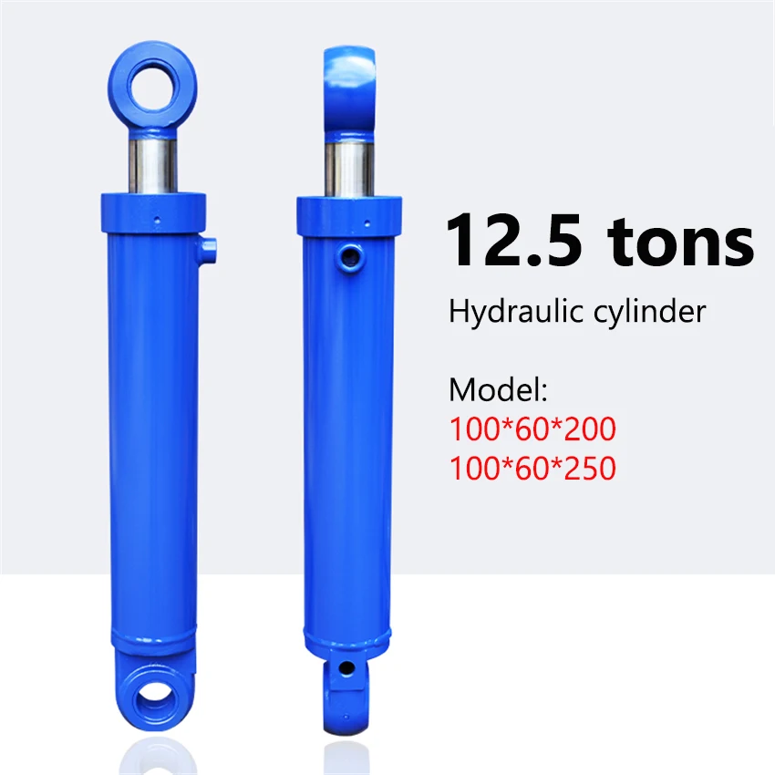 100*60*200/250mm Hydraulic Cylinder Heavy Duty Two-way Lifting Oil Pressure Top Accessories Hydraulic Oil Cylinder 12.5 Tons