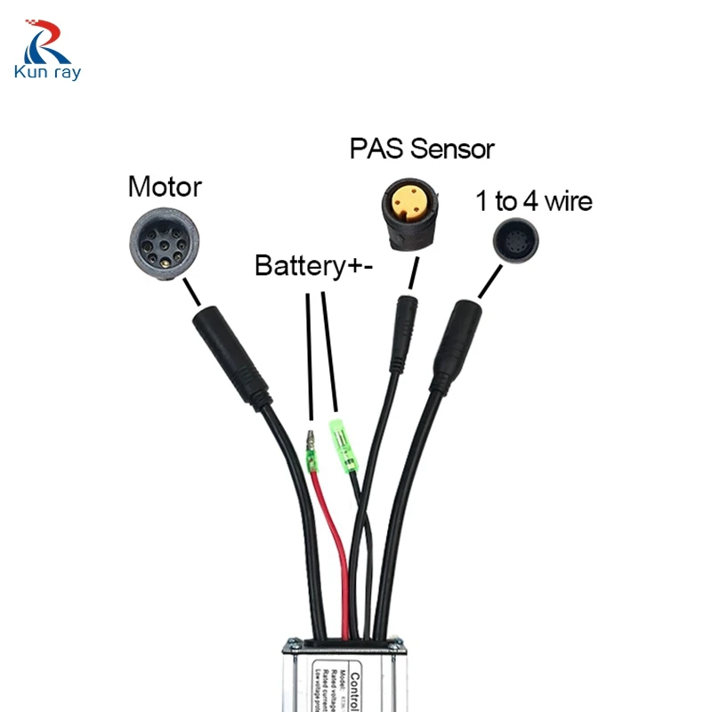 Waterproof Electric Scooter Controller, Thumb Throttle, E-Brake Conversion Kit, KT BLDC, 36V, 48V, 15A, 17A, LCD3, LCD5 Display