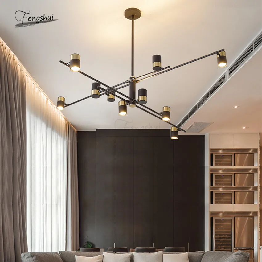 

Nordic LED Living Room Chandelier Lighting Fixtures Light Luxury Postmodern Restaurant Hanging Lamp Bedroom Study Deco Cafe Lamp