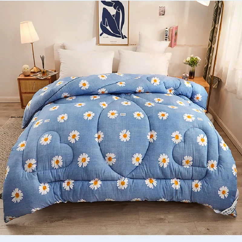 CangGe Sweam Thickened Warm Winter Quilt Sofa Office Airplane Quilts For Adult Kids Bedding Washed Air Condition