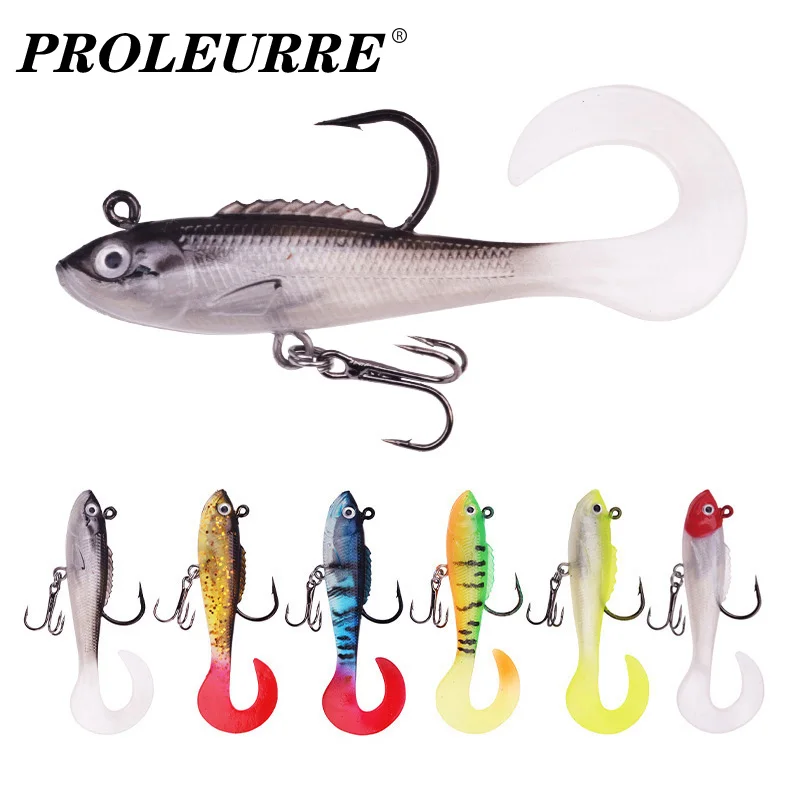 

Proleurre Luminous Small Minnow Soft Bait 60mm 4g Jig Head Easy Shiner Silicone Fishing Lure Artificial Wobblers Bass Carp Pike