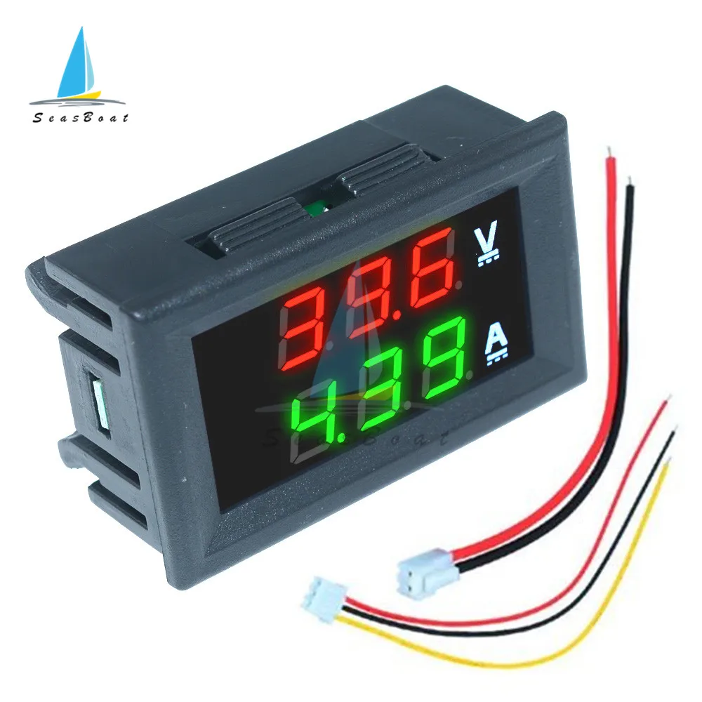 0.56 ''0-100V 10A 50A 100A LED Kỹ Thuật Số Khuếch Xe Chân Ô Tô Xe Máy, Điện Máy Đo Volt Đầu Báo máy Kiểm Tra Màn Hình Bảng Điều Khiển