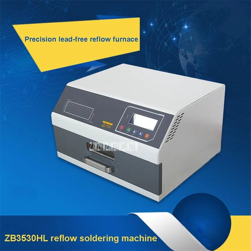 ZB3530HL-horno de reflujo infrarrojo 3D, horno de soldadura de aire caliente, máquina de soldadura de reflujo pequeño, 110V/220V, 2400W