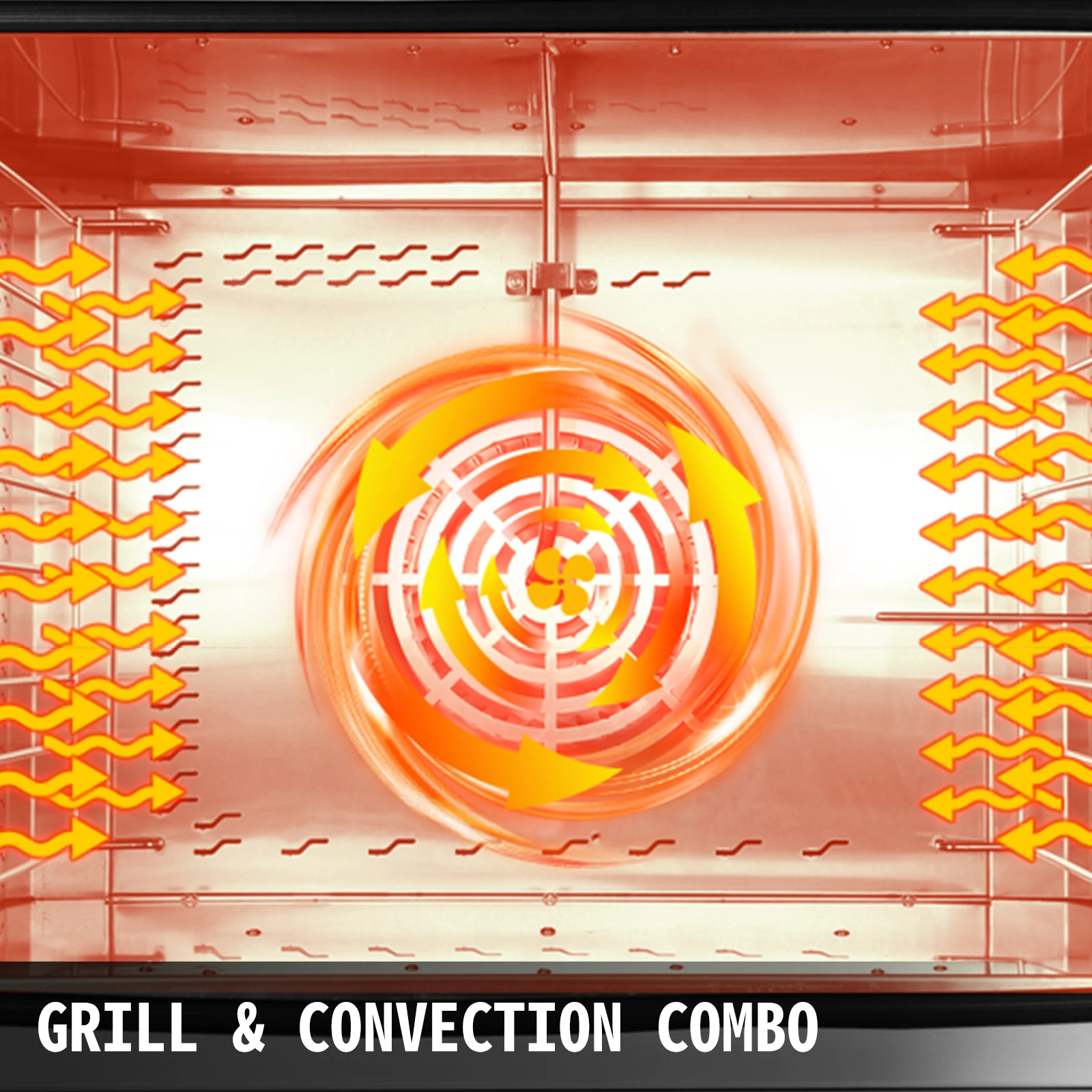 VEVOR الفرن الحراري 4500 واط مع رذاذ التجارية 60L 4-Tier الكهربائية منضدية البيتزا شواء محمصة أجهزة المطبخ المنزلية