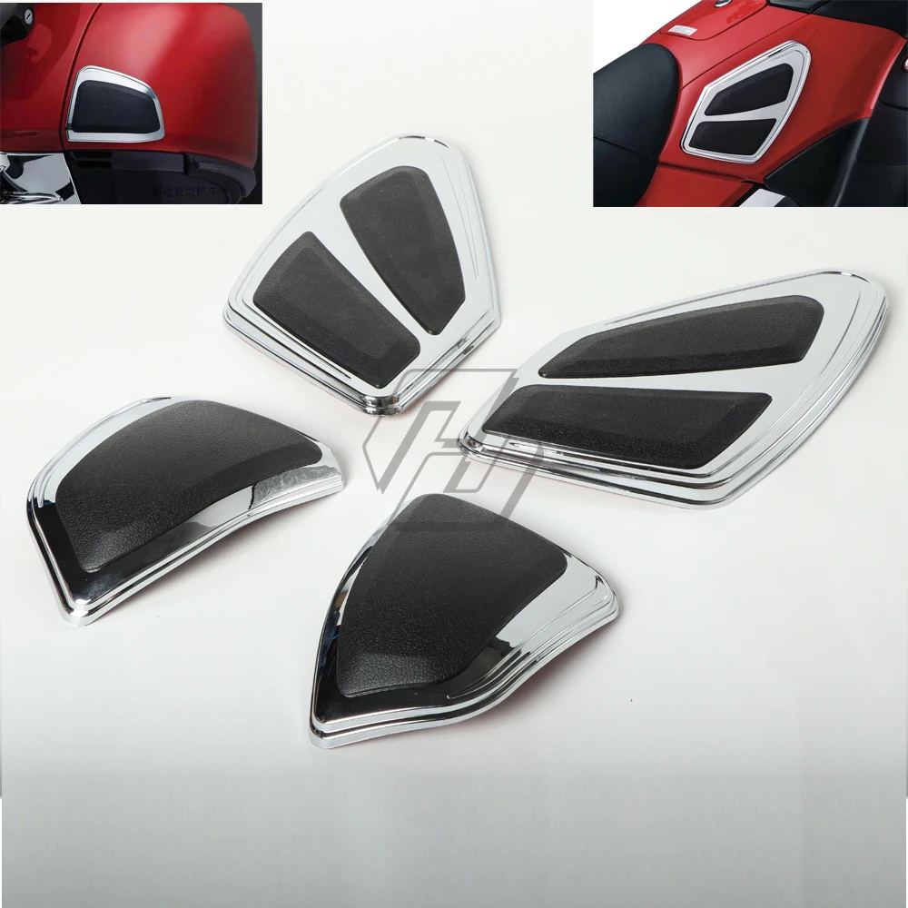 

Chrome motorcycle fuel tank cover + pommel horse bag trim case for HONDA Goldwing GL1800 F6B 2012-2017