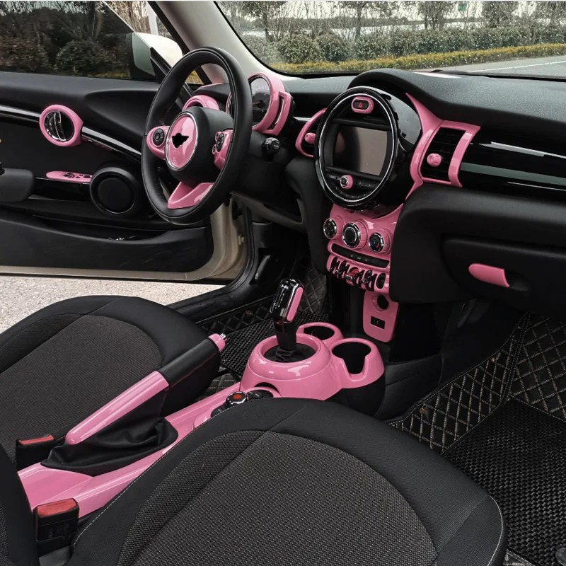 Car Interior Modification Pink Tachometer Decorative Shell For MINI COOPER S CLUBMAN F54 F55 F56 F57 F60 Car Sticker Styling