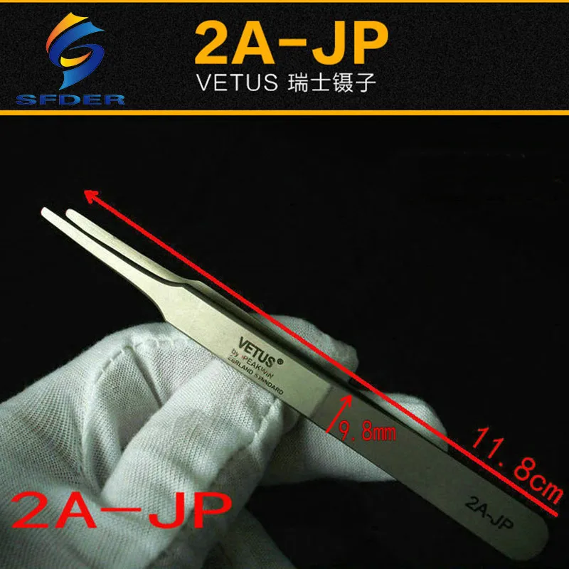 Pinças premium da série de vetus jp para extensões da pestana anti-estática hyperfine precision maquiagem pinzas 2a/5sa/7sa/00/ss/3c-jp